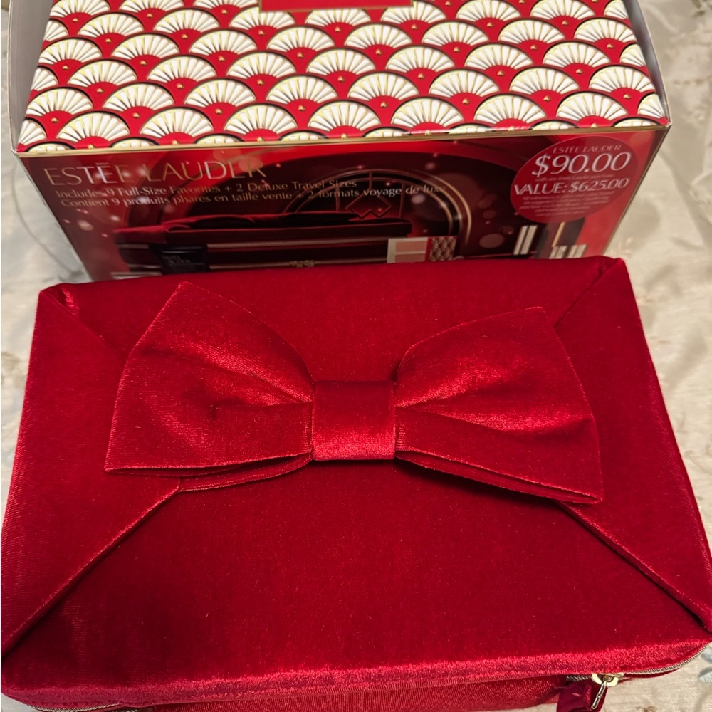 Estee Lauder Red Bow Cosmetic Bag